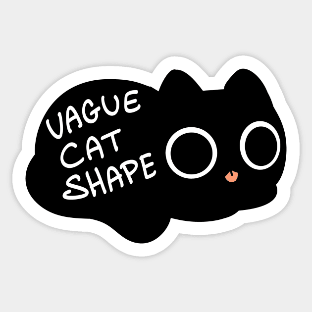 Vague Cat Shape Sticker by shavostars